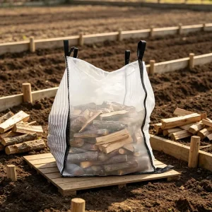 Custom 1000kg Mesh Bags Fruit Vegetable Mesh Firewood Vented Bag 500 2000kg PP Plastic FIBC Bulk Bag