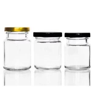 Custom 100ml 180ml 240ml 280ml 380ml 500ml Empty Glass Honey Jar With Tinplate Lids Wooden Cork for Jelly Jam Food Storage