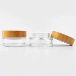 Custom 10ml 30ml 100ml Glass Container Cosmetic Jar Matte Glass Storage Jar Clear Body Cream Plastic Jars with Screw Top Lids
