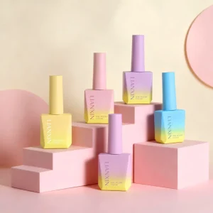 Custom 13ml Gel Nail Polish Bottles for Dip Powder Empty Nail Polish Varnish Glass Container Private Label with Brush