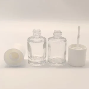 Custom 15ml Screw Cap Glass Nail Polish Bottle Packaging OEM ODM Customizable Screen Printing Custom Logo