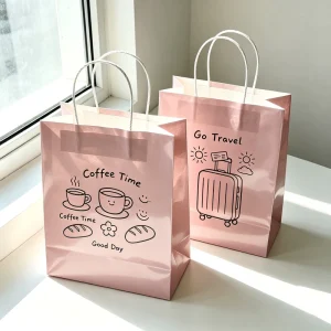Custom 4# Brown Paper Lunch Bag Lunch Size SOS Disposable Recycled Kraft Brown Paper Bags
