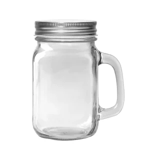 Custom 4oz 8oz 16oz 24oz 500ml Wide Mouth Glass Mason Jar Regular Mouth Metal Lids for Food Beverage Storage