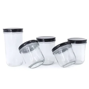 Custom 500ml Round Mason Glass Jar for Food Packaging Honey Jam Pickle Milk Yogurt and Reusable Kitchen Storage