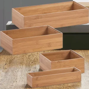 Custom Bamboo Box Organiser Storage Decorative Storage Boxes