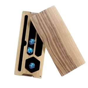 Custom Bamboo Dice Packaging Case Box Wooden Dice Tray with Magnetic Lid