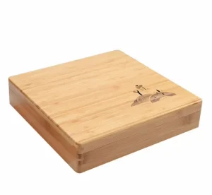 Custom Bamboo Gift Packaging Box with Lid Unfinished Natural Pine Wood Boxes