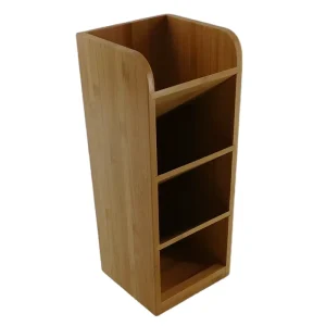 Custom Bamboo Wooden Desktop Organizer with Compartments