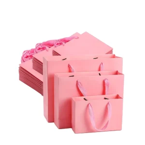Custom Biodegradable Durable Eco Friendly White Card Paper Bags for Outdoor Gift Packing Travel Souvenir Use