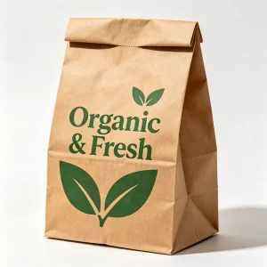 Custom Biodegradable Eco Friendly Brown White Black Supermarket Shopping Kraft Paper Bags With Twisted Handles