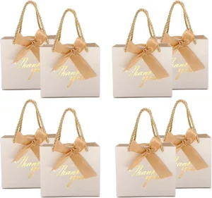Custom Biodegradable Gift Paper Bags for Wedding Birthday Holiday Corporate Gifting Premium Material Luxury Eco Friendly