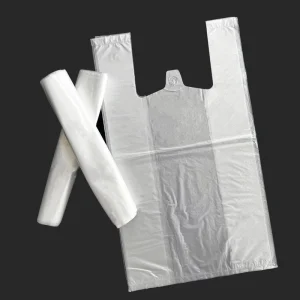 Custom Biodegradable PE Plastic T Shirt Bags Vest Handles with Custom Logo for Supermarket Shopping Grocery Fruit Vegetable Packaging