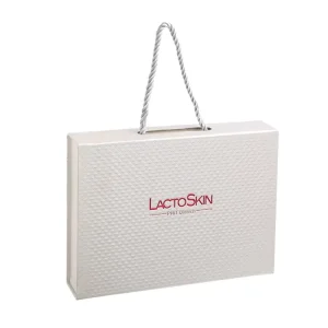 Custom Biodegradable Paperboard Shopping Bags with Embossed Print and Logo for Promotion