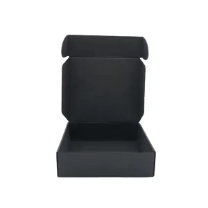 Custom Black Corrugated Kraft Mailer Box Printed Shipping Packaging Box with Logo