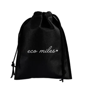 Custom Black Non Woven Drawstring Bag Shoe Dust Bag Storage Pouch Screen Printed Logo Packaging Gift Bag