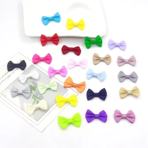 Custom Bow 2.5CM Threaded Mini Bow Handmade DIY Polyester Japanese Korean Style Luxury Fashion Christmas Decoration