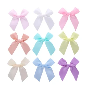 Custom Bow Decorative Satin Ribbon Gift Bouquet Accessory for Christmas Wedding Eco-Friendly Polyester