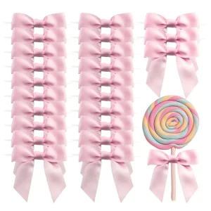 Custom Bow Factory Direct Supply 2.5cm Tied Silk Bow High-end Gift Packaging Finished Accessory Bow