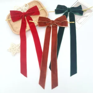 Custom Bow Grosgrain Long Ribbon Wedding Christmas Tree Decoration Eco-Friendly Polyester Hotel & Mall Scene Decor