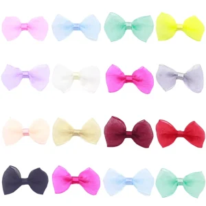 Custom Bow Luxury Fashion Christmas Eco Friendly Mixed Color Cute Ribbon Hair Clip Clothing Accessory DIY