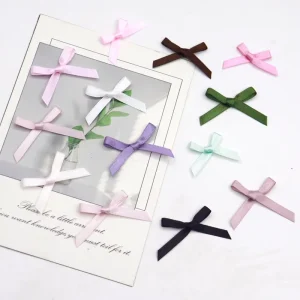 Custom Bow Silk Ribbon Gift Accessories for Wedding Birthday Halloween & Hanukkah Eco-Friendly Polyester Solid