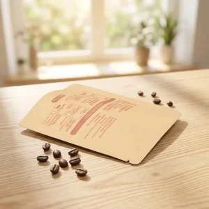 Custom Brand Aluminum Foil Pouches Three sealed Heat Seal Bags for Coffee Bean Packaging