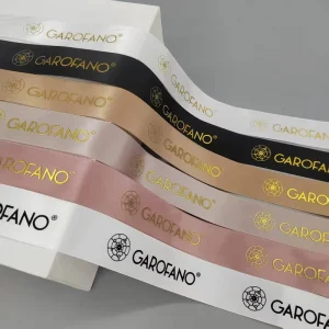 Custom Brand Logo Gift Ribbon Personalized Satin Grosgrain Ribbon Printed Brand Name Nylon Candy Food Mailing