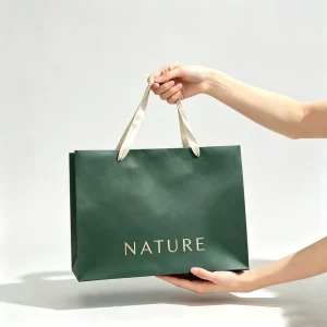 Custom Brand Logo Luxury Black Paper Apparel Packaging Shopping Promotion Gift Bag Printing