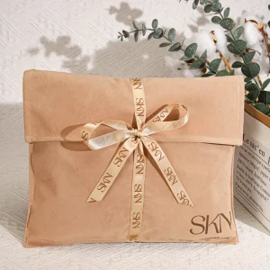 Custom Brown Velvet Gift Handbag Dust Envelope Bag Personalized Underwear Wig Gift Packaging Velvet Pouch