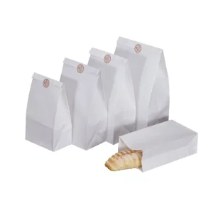 Custom Brown White square Bottom Recycled Craft Paper Bags Printing with Your Own logo Food Packaging Paper Bag