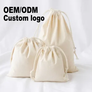 Custom Canvas Cotton Drawstring Advertising Tote Shoe Bag Gift Bag Custom Handbag Dust Bags Covers with Logo Print