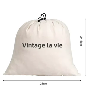 Custom Canvas Drawstring Dust Bag Gift Advertising Storage Pouch Printed Logo MOQ 200 pcs Factory Direct