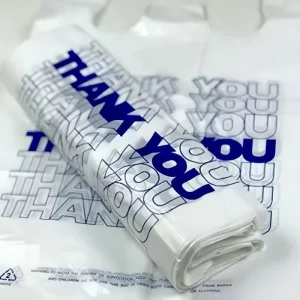 Custom Clear Plastic T Shirt Grocery Bags Durable Tear Resistant High Load Bearing Shopping Bags