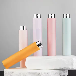 Custom Color 8ml 10ml 15ml 20ml Cylinder Plastic Refillable Empty Pump Sprayer Perfume Atomizer Bottle
