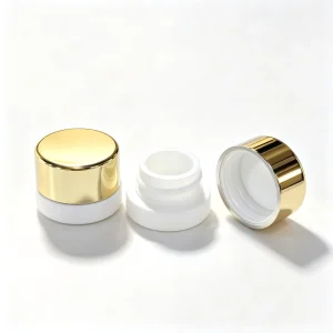 Custom Color Electroplated Lid Glass Concentrate Jar Portable for Wax Balm Extract Sample Packaging Glass Concentrate Jar