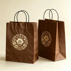 Custom Cookie Paper Bag Flat Bottom Bakery Paper Bags Food Grade Greaseproof Paper Bag for Cookies With Tin Tie
