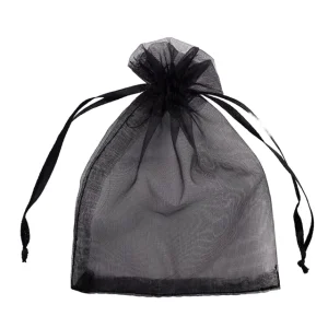 Custom Cosmetic Packaging Organza Bags with Logo 23 Colors Drawstring Pouch White Large Gift Bags