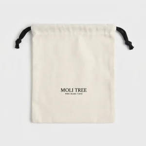 Custom Cotton Drawstring Bag With Logo Natural Cotton Muslin Bags Canvas Dust Bag for Gifts Makeup Packaging