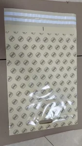 Custom Cream Poly Mailer Bags Full Pattern Printed Self Adhesive Waterproof Shipping Packaging