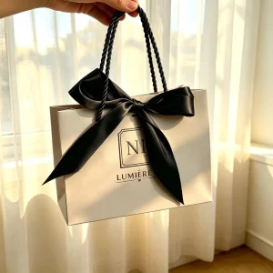 Custom Creative Luxury Marble European Style Wedding Gift Bag Paperboard Recycled Materials Biodegradable Flexiloop Handle