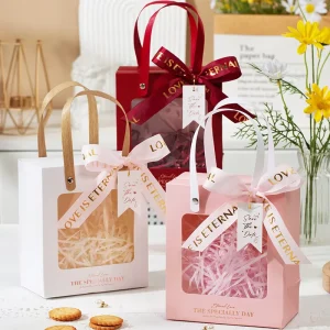 Custom Customizable Brand Ready Kraft Paper Logo Printing Paper Gift Bag for Boutique Wedding Packaging