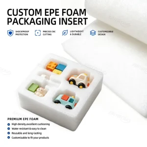 Custom Cut EPE Foam Insert Shockproof Protective Packaging Anti collision Liner For Toy Model Transportation Storage Packing