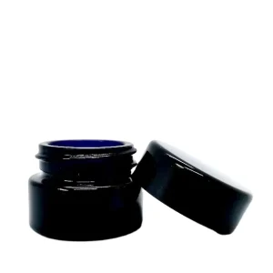 Custom Dark Violet Glass Jar 3ml 5ml Black UV Protection Small Glass Jars Child Resistant Concentrate Glass Jar