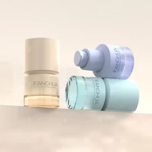 Custom Design 12ML Skincare Bottles with Plastic Lid Colors Logo Custom Glass Bottle with Pump Lotion Containers