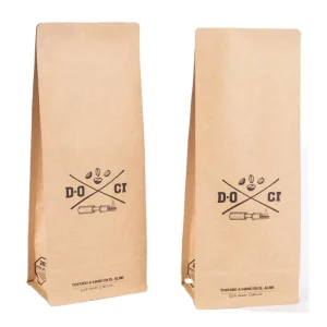 Custom Design Kraft Paper Coffee Packaging Pouch Printed Coffee Bean Bags 250g with Valve and Zipper