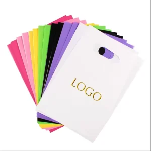 Custom Die Cut Plastic Bags Reusable Plastic Shopping Bags with Handles Die Cut Handle Bags Bulk for Grocery Business