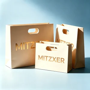 Custom Die Cut Tote Recyclable Brown Kraft Paper Bag for Food Takeout & Grocery Shopping Gravure Printing Surface Gift Packaging