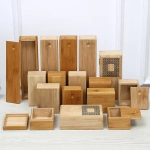 Custom Different Bamboo Box Packaging Shapes Solid Wood Bamboo Gift Box and Bamboo Packaging Box