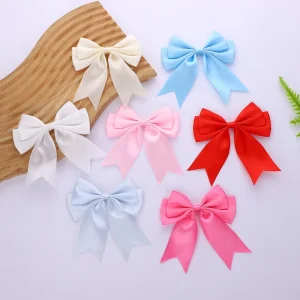 Custom Double-layer Bow Ribbon Eco-Friendly Solid Color for Wedding Christmas Scrapbooking Creative DIY Projects