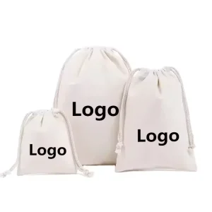 Custom Drawstring Bags with Logo Cotton Canvas Drawstring Bag Canvas Dust Bag